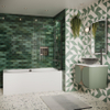 Crosswater Asura Scharnierend badscherm - 90x150cm - slate gunmetal (antraciet) SW1176471