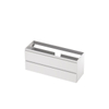 INK Wastafelonderkast - 120x40x52cm - 2 lades - greeploos - MDF lak - Hoogglans wit SB1241032