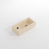 QeramiQ Dely Lavabo lave-mains - 38x18.5x9cm - céramique - trou de robinet à gauche - Beige mat SW1122452