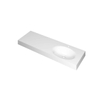 INK Smooth vasque - 140x45x9cm - 1 cuve à droite - 1 trou de robinet - polystone blanc brillant SW798255