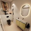 MONDIAZ TURE-DLUX Meuble toilette - 80cm - Oro - EDEN - vasque Ostra - position droite - sans trou de robinet SW1105007