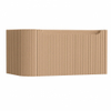 H&R Badmeubelen Juice Wastafelonderkast - 80x45x40cm - linkerhoek afgerond - 3D-front - 1 lade - geïntegreerde greep - peach SW1259666