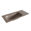 Mondiaz BIG small Smoke solid surface inbouw wastafel 100cm links SW428306 Mondiaz BIG small Smoke solid surface inbouw wastafel 100cm links SW428306