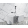Fortifura Nebbio Badcombinatie-set - thermostaatkraan - glijstang met geïntegreerde wandaansluitbocht - metalen doucheslang - ronde handdouche - uitloop - mat zwart SW1238051