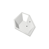 Xenz Society Baignoire d'angle - 145x145x53 - bonde centrale - acrylique - blanc SW103513