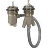 Hansgrohe Universeel Basisgarn. 2-gats badrand - thermostaat - met trio en omstel + - stopkraan 0458716