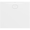 Villeroy & Boch Ecora douchebak - 100x90x3.5cm - afvoer lange zijde - stone white (wit) SW1558974