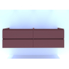 H&R Badmeubelen Infinity Wastafelonderkast - 180x44.8x55cm - 4 lades - sifonuitsparing links - greeploos - terra mat SW873167