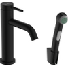 Hansgrohe Tecturis s 1 greeps wastafelkraan - 110 met bidette hendouche en shower hose - 160cm - mat zwart SW918660