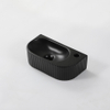 QeramiQ Blend Lavabo pour WC - 40x22x12cm - Droite - Strié - semi-circulaire - 1 trou de robinet - Céramique - Noir mat SW1209544