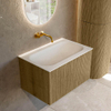 Mondiaz KURVE Ensemble meuble de salle de bains - 70x46x40cm - 1 tiroir - vasque solid surface - central - sans trou de robinet - Dusk SW1414747