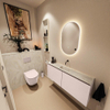 MONDIAZ TURE-DLUX Meuble toilette - 120cm - Rosee - EDEN - vasque Ostra - position centrale - sans trou de robinet SW1105037