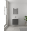 Bruynzeel Box badmeubelset 60x45cm 1 kraangat 1 wasbak 2 lades met spiegel met softclose composite grafiet SW383928 Bruynzeel Box badmeubelset 60x45cm 1 kraangat 1 wasbak 2 lades met spiegel met softclose composite grafiet SW383928