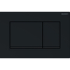 Geberit Sigma20 bedieningsplaat - 2-toets spoeling - rechthoekige knoppen - zwart/matzwart/zwart SW420929