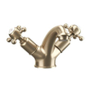 Crosswater Belgravia Wastafelkraan - laag - kruisgreep - zonder waste - geborsteld messing (goud) SW1176765