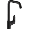 Hansgrohe Focus m41 1-gats keukenkraan - 260 met hoge - draaibare uitloop instelbaar 110° 150° en 360° - mat zwart SW297292