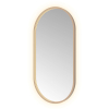 Hotbath &MORE Spiegel Oval - 50x100cm - direct en indirect LED - spiegelverwarming - dimbaar - met afstandsbediening - PVD - geborsteld koper SW1245612