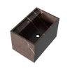 Saniclass Cube Meubelwastafel - 60x46x40 - Zonder overloop - 1 wasbak - 1 kraangat - composiet - copper brown SW957306