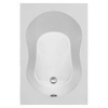 Plieger Compact baignoire solo acrylique 120x80cm 41cm de profondeur avec pieds blanc 0942136