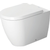 Duravit ME by Starck cuvette à poser à chasse profonde back to wall avec Hygieneglaze 37x60cm évacuation horizontale blanc SW84196