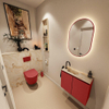 MONDIAZ TURE-DLUX Meuble toilette - 60cm - Fire - EDEN - vasque Frappe - position gauche - 1 trou de robinet SW1105211