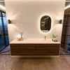 Mondiaz CIRO-DLUX Badkamermeubelset - 190x45x50cm - Solid surface wastafel Meli - 1 wasbak Rechts - 1 kraangat - 4 lades - Dusk SW1533218