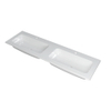 INK Faktor lavabo - 160x45x1.5cm - 2 bassins - 2 trous de robinet - polystone blanc brillant SW207301