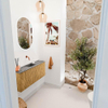 Mondiaz JOYA-DLUX 90cm toiletmeubel - kleur Oak - Wastafel FAYE positie Midden Zonder kraangat kleur Sombra. SW1424265