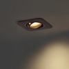 QAZQA Alberto Ensemble de spots encastrés - 1 spot - 9x11.2cm - y compris lampe LED dimmable - IP44 - Carré - Bronze SW1477246