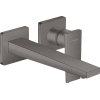 Hansgrohe Metropol 1 greeps wastafelkraan - afbouwdeel - met voorsprong 225 mm en afvoerplug - glans zwart chroom SW490354