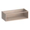 BRAUER Flourish zijkast - 99x30x45.5cm - met 1 opbergvak lamellen eiken wit SW445202
