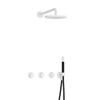 Hotbath Cobber IBS70 Regendoucheset - inbouw - 38.5cm wandarm - 20cm ronde hoofddouche - staafhanddouche - mat wit SW678180