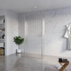 Fortifura Galeria Douche à l'italienne - 90x200cm - verre clair nervuré - anticalcaire - verre de sécurité 8mm - 2 parois latérales 40cm - avec bras muraux et profilés d'angle - Inox brossé SW996288