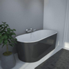 Saniclass Monaco vrijstaand bad 170x80x58 zwart wit SW161916 Saniclass Monaco vrijstaand bad 170x80x58 zwart wit SW161916