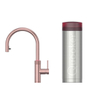 Quooker Flex Round kokendwaterkraan - draaibare & uittrekbare uitloop - PRO3 reservoir - Warm / kokend water - rosé koper SW968451
