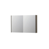 INK SPK2 spiegelkast – 120x74x14 cm – 2 deuren, dubbelzijdige spiegeldeuren – Taupe SW353373
