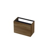 INK Wastafelonderkast - 90x45x65cm - 2 lades - push to open - met rechte opdekfronten - Eiken - Ash grey SW493654