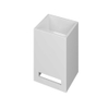 INK Skyscraper Lavabo pour WC - 20x20x30cm - 0 trou de robinet - polystone blanc brillant SW157996