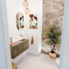 Mondiaz JOYA-DLUX Meuble de toilette 90cm - couleur Dusk - Vasque FAYE position Droite Sans trou de robinet couleur Arena SW1425753