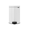 Brabantia NewIcon Poubelle à pédale - 20 litres - seau intérieur en plastique en métal - blanc SW1117479