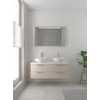 Bruynzeel Combo badmeubelset 120x45cm 2 wasbakken 4 lades met spiegel met softclose ceramic kasjmier grijs SW383621 Bruynzeel Combo badmeubelset 120x45cm 2 wasbakken 4 lades met spiegel met softclose ceramic kasjmier grijs SW383621