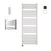 Sanicare HVS - Moda Radiateur électrique - 160x60cm - 1159W - avec télécommande - thermostat - noir - en bas à gauche - blanc mat SW1210875