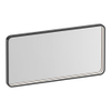 BRAUER Sapphire miroir 80 rectangulaire arrondi cadre gunmetal avec éclairage LED direct avec fonction de variation et de couleur et télécommande SW1203793