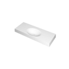 INK Smooth lavabo - 120x45x9cm - 1 vasque - 0 trous de robinet - polystone blanc mat SW798302