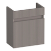 BRAUER Joy Wavy meuble sous-lavabo pour fontaine - 40x45x22cm - porte à ouverture à gauche - sans poignée - taupe mat SW1201240