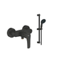 Grohe Eurosmart Doucheset - met hendel - s-koppelingen - glijstangset - ronde handdouche - 2 straalsoorten - matte black (mat zwart) SW1204272