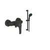 GROHE Eurosmart Doucheset - met hendel - s-koppelingen - glijstangset - ronde handdouche - 2 straalsoorten - matte black SW1204272