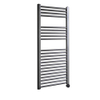 Sanicare Elektrische Radiator - 111.8x45cm - 596W - design - thermostaat - zwart - rechtsonder - gunmetal (antraciet) SW1000639
