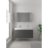 Bruynzeel Box badmeubelset 120x45cm 2 kraangaten 2 wasbakken 2 lades met spiegelkast met softclose composite grafiet SW383975 Bruynzeel Box badmeubelset 120x45cm 2 kraangaten 2 wasbakken 2 lades met spiegelkast met softclose composite grafiet SW383975
