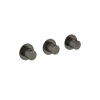 Hotbath Cobber Afbouwdeel - inbouw douche thermostaat - met 2 stopkranen horizontale plaatsing - glans verouderd ijzer (zwart) SW229903
